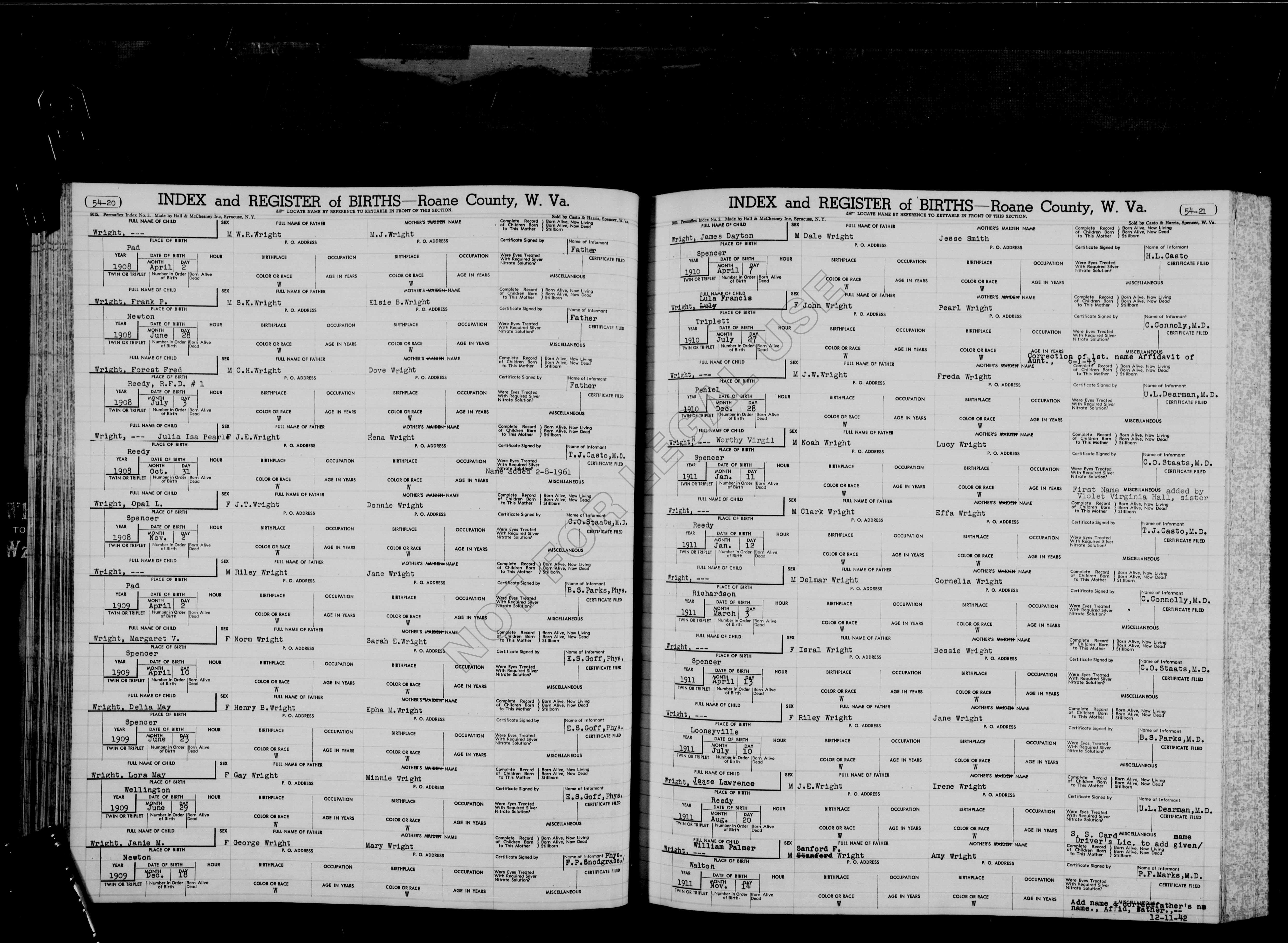 West Virginia Vital Research Records Record Image