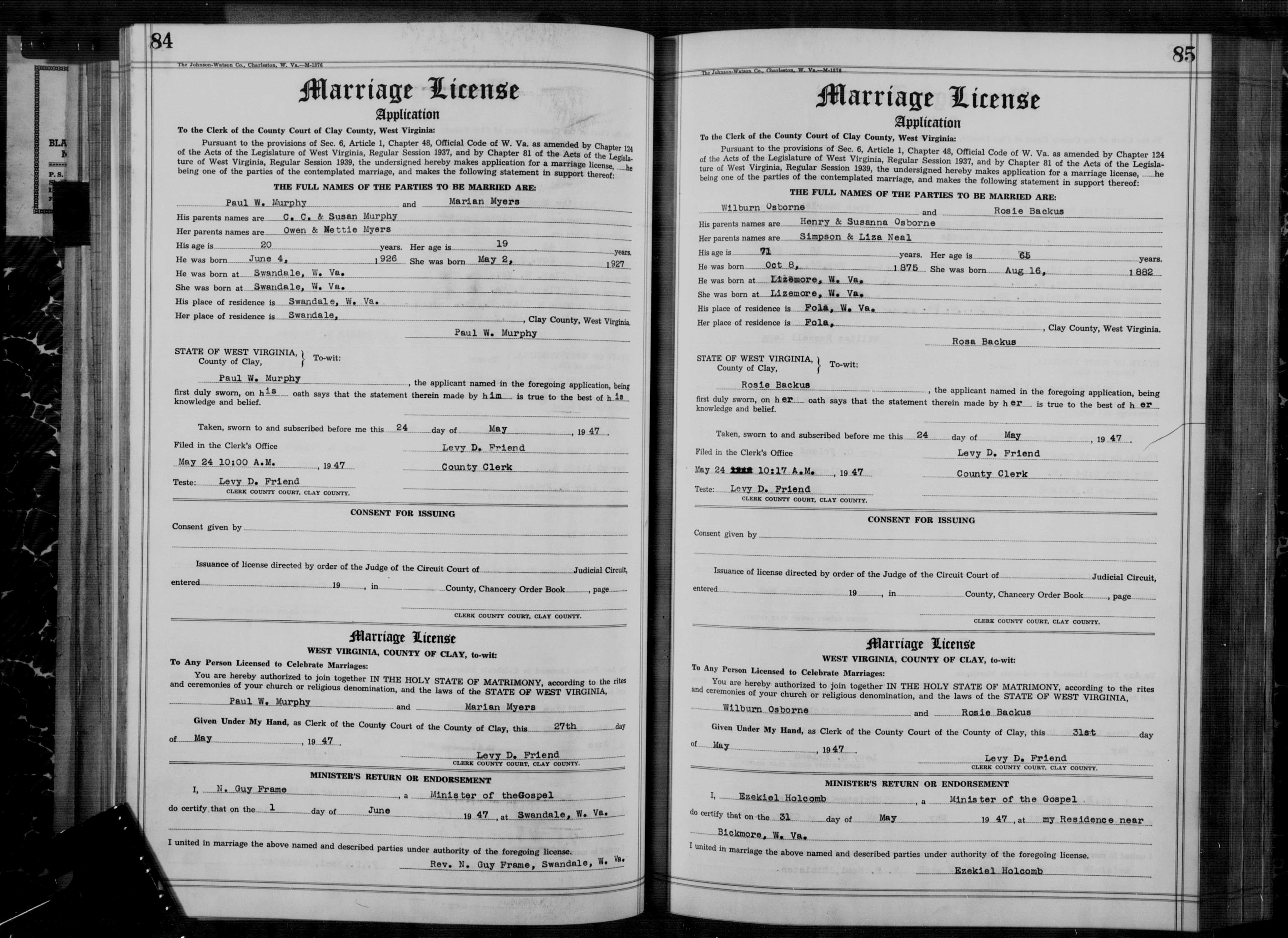 West Virginia Vital Research Records Record Image