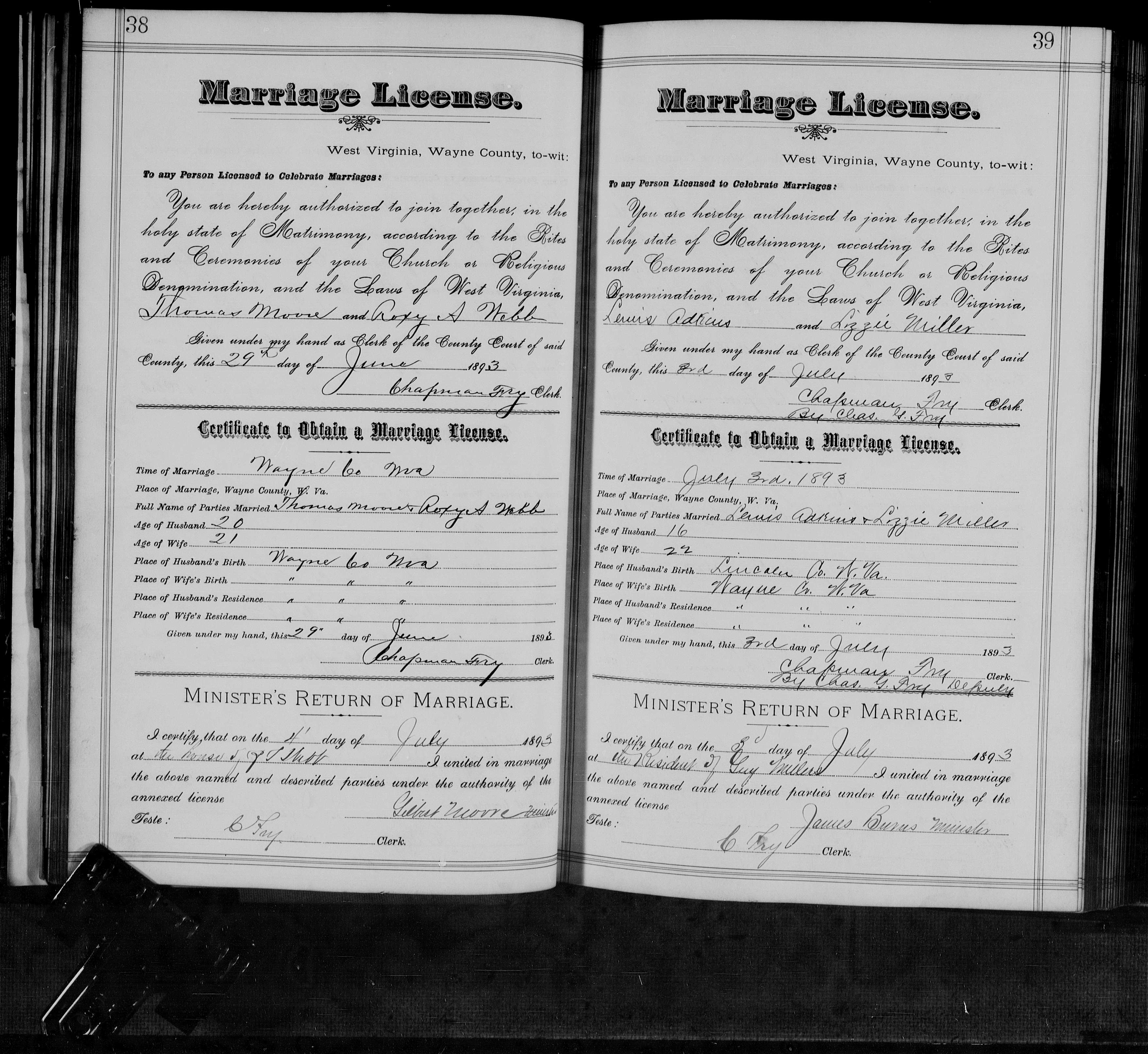 West Virginia Vital Research Records Record Image