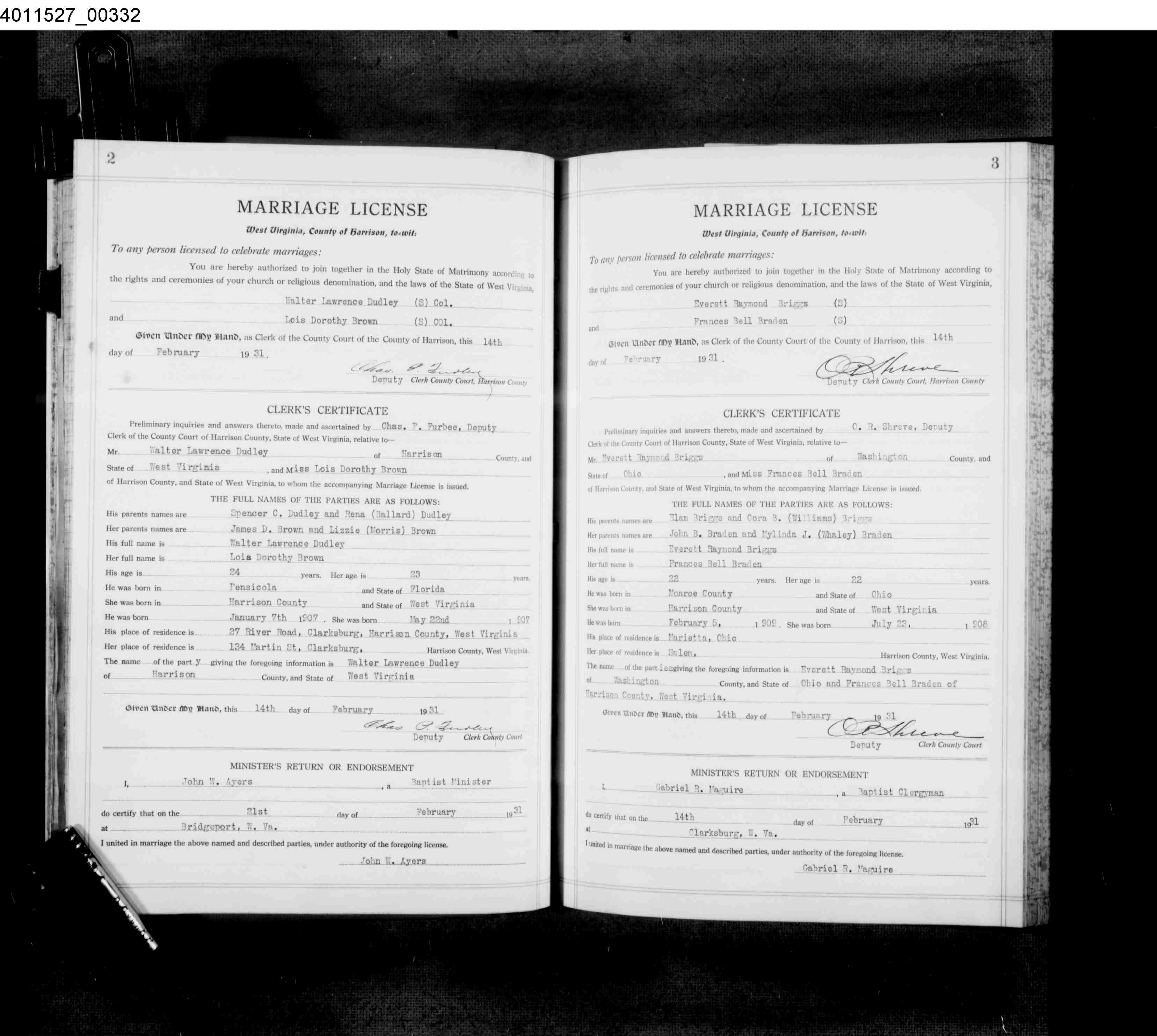 West Virginia Vital Research Records Record Image