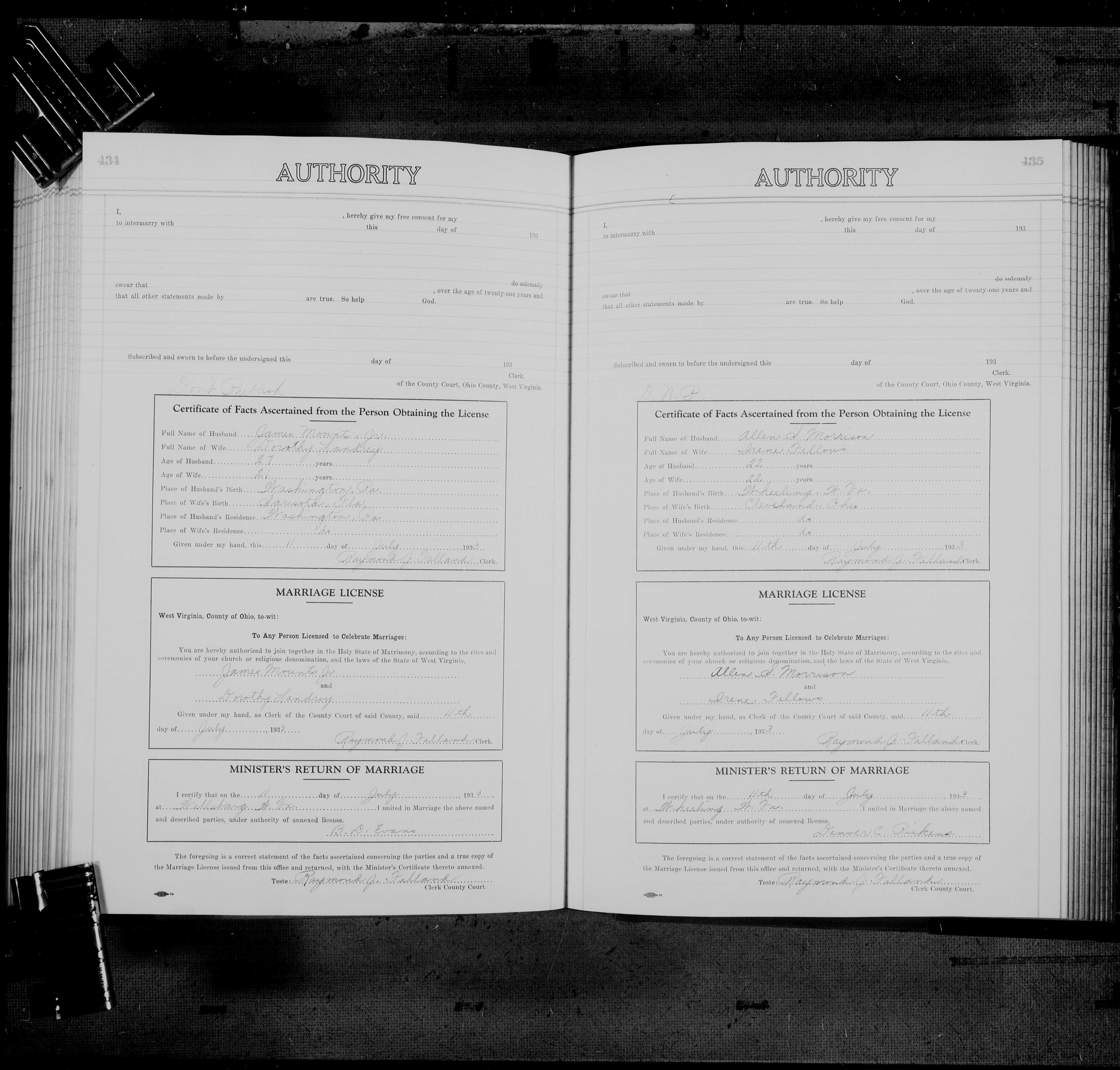 West Virginia Vital Research Records Record Image
