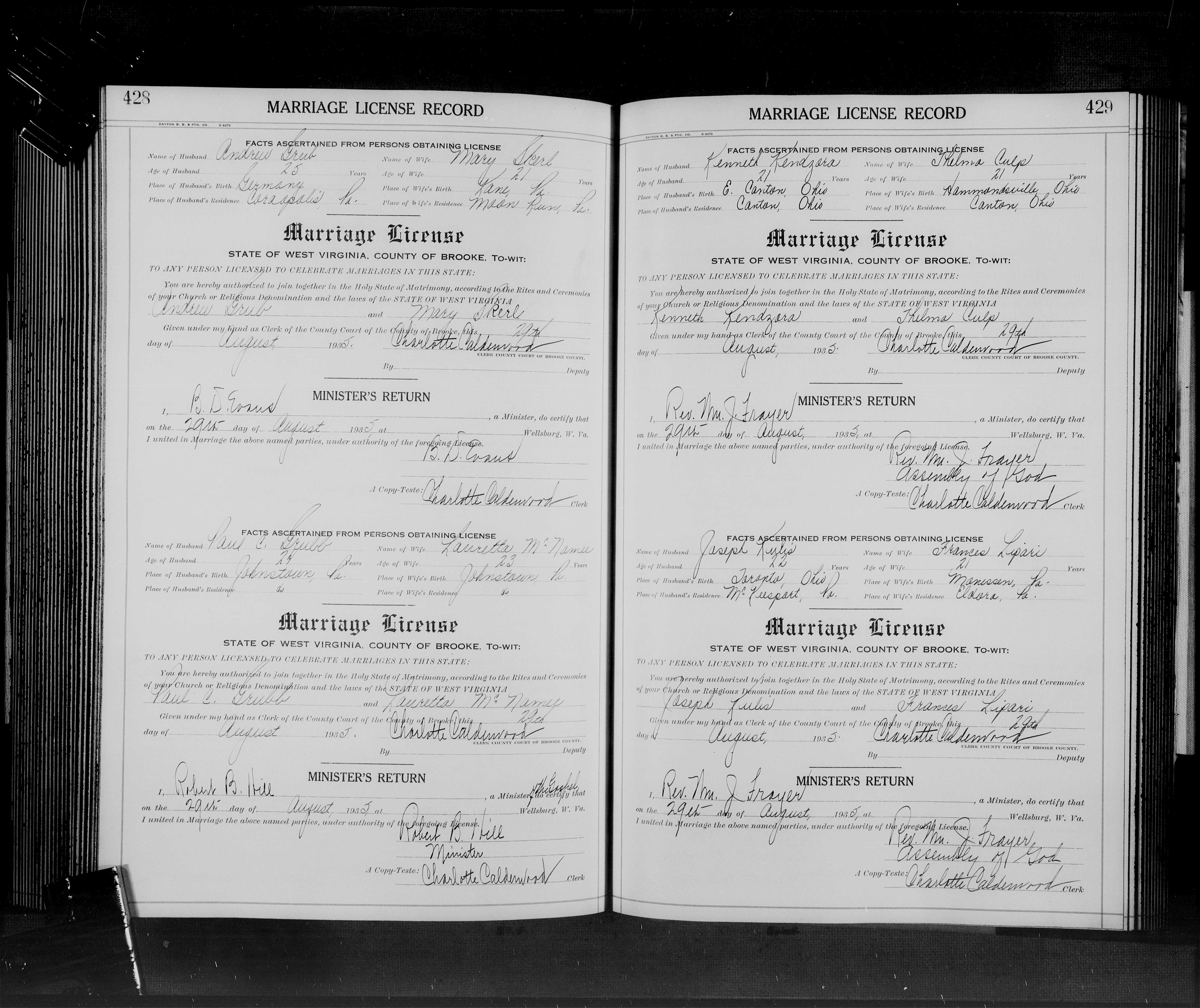 West Virginia Vital Research Records Record Image