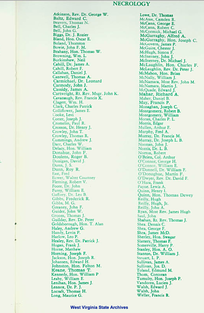 Program from the Forty-Eight Annual Banquet of the Society of The Friendly Sons of St. Patrick of Washington, D.C., 1976. (Ms2017-016)